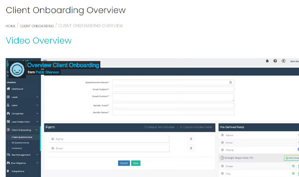 Client Onboarding Overview