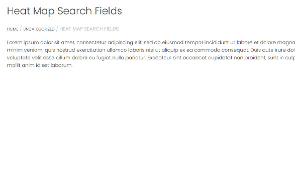 Heat Map Search Fields
