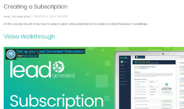 Creating a Subscription