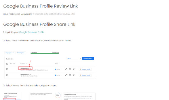 Google Business Profile Review Link