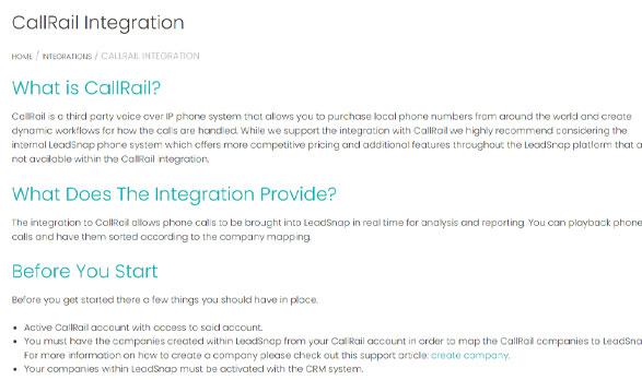 CallRail Integration